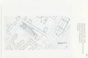 Schauspielschule und Theatermuseum, Berlin-Steglitz (Diplomarbeit bei Willy Kreuer): Lageplan 1:500