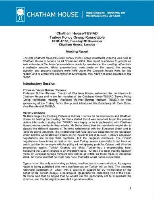 Turkey policy group roundtable