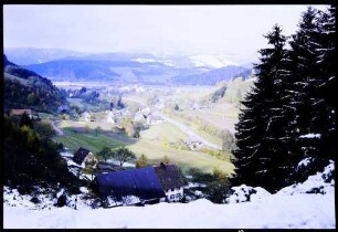 Himmelreich: Blick auf Himmelreich, B 31 und Dreisamtal, oberhalb Neubauernhof