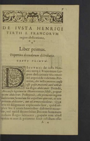 Liber primus.