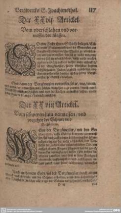 Der XXVII. Artickel. Vom uberschlahen und vormessen der Wasser.