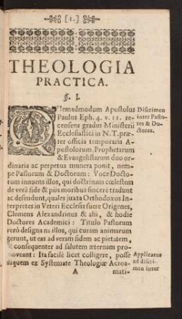 Theologia Practica.