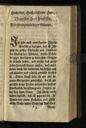 Hochedler, Hochgelahrter Herr ...