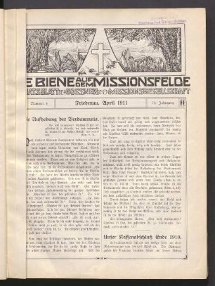 Nummer 4. Friedenau, April 1911. 78. Jahrgang