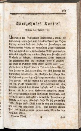Vierzehntes Kapitel. Feldzug des Jahres 1761