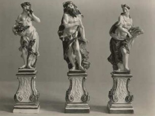 Herbst, Sommer, Winter; Meißner Porzellan, um 1730