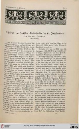 Sifridus, ein deutscher Goldschmied des 13. Jahrhunderts