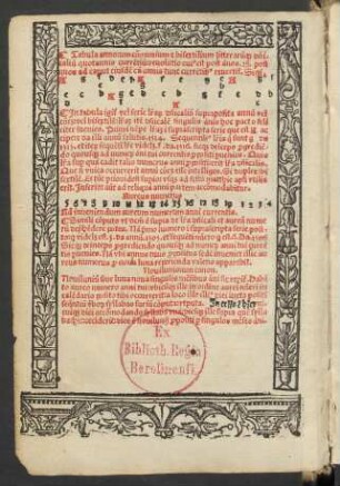 Tabula annorum ...