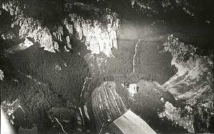 Sächsische Schweiz, Felsen bei Rathen, Luftbild-Schrägaufnahme