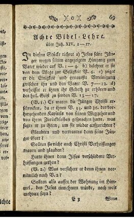 Achte Bibel-Lehre.