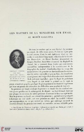 5. Pér. 8.1923: Les maîtres de la miniature sur émail au musée Galliera