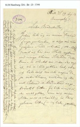 Brief an Franz Oppenheimer