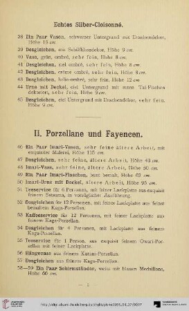 II. Porzellane und Fayencen (Nr. 46-139)