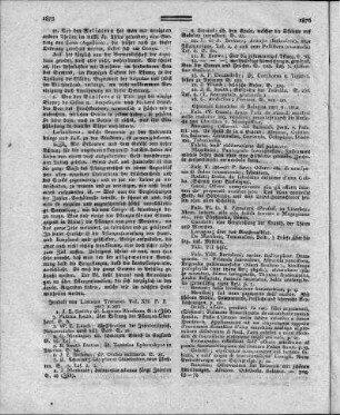 Innhalt von Linnean Transact. Vol. XII, P. I., 1817