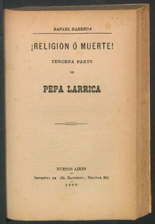 ¡Religión o muerte!