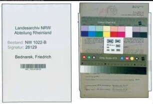 Entnazifizierung Friedrich Bednarek , geb. 26.12.1889 (Eichinspektor)