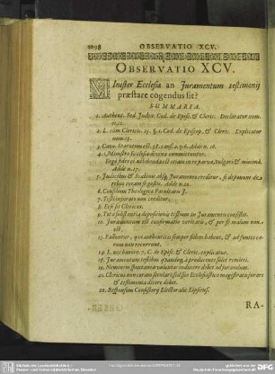 Observatio XCV. Minister Ecclesia an Iuramentum testimonii praestare cogendus sit?