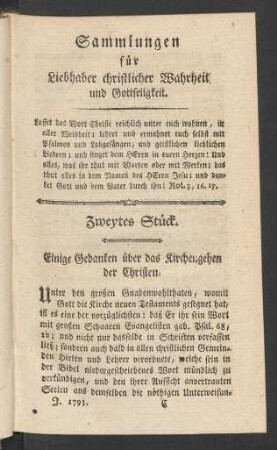 Zweytes Stück