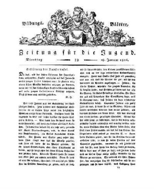 Erklärung der Kupfertafel : [die Nähschule, zur Erklärung der Kupfertafel im 12ten Stück] ; [Fortsetzung folgt]