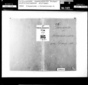 Friedensstammrolle des Garnisonslazaretts Ulm - Militärkrankenwärter des Jahrgangs 1910