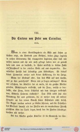 VIII. Die Cartons von Peter von Cornelius