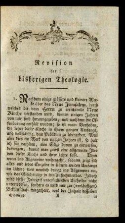 Revision der bisherigen Theologie