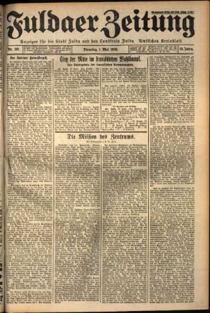 Ausgabe vom Dienstag, den 01. Mai 1928.