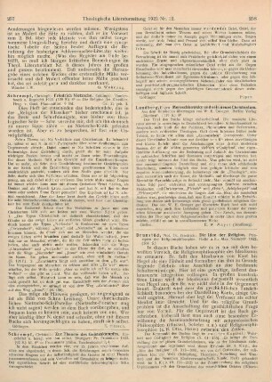 258 [Rezension] Lundberg, Eugen, Mereschkowsky und sein neues Christentum
