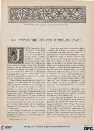 Der Corvinusbecher von Wiener-Neustadt