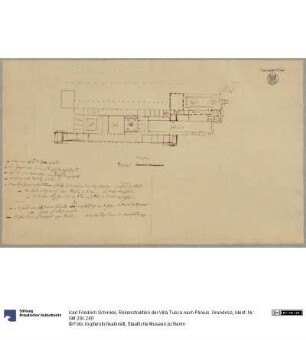 Rekonstruktion der Villa Tusca nach Plinius. Grundriss