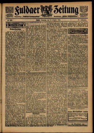 Dritte Ausgabe vom Samstag, den 10. Oktober 1903.