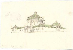 Pfann, Paul; Nürnberg; Landesausstellung 1906, Kunstausstellungsgebäude - Perspektive