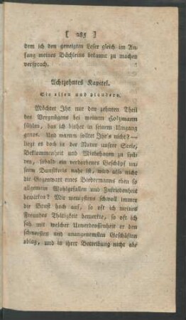 Achtzehntes Kapitel. Sie essen und plaudern
