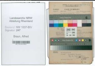 Entnazifizierung Alfred Braun , geb. 17.04.1905 (Dentist)