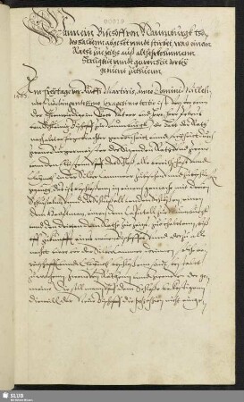 Wann ein Bischoff von Naumburg thodes halbenn abgehet vnndt stirbet, was einem Rathe zue Zeitz auß altherkohmmenn Herligkeit vundt gewonheit derbey gebueret zuthuenn.