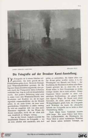 Fotografie auf der Dresdner Kunst-Ausstellung