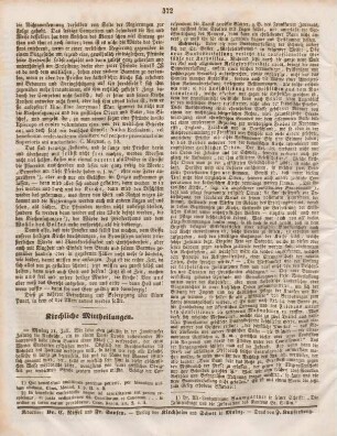 372 Kirchliche Mittheilungen