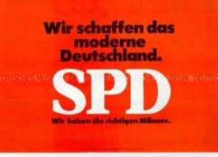 Flugschrift der SPD zur Bundestagswahl 1969 mit Informationen zur Wirtschaftspolitik