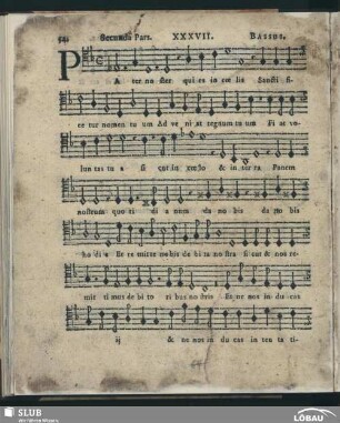 XXXVII. Pater noster; SWV 89