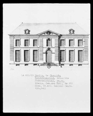 La Charité in Senlis: Aufriss der Fassade
