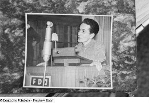 Fotomontage mit Männerkopf