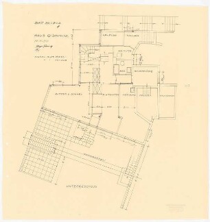 Schmitz-Häuser, Biberach/Riss Wohnhaus Guido Schmitz: Grundriss Untergeschoss 1:50