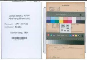 Entnazifizierung Max Karrenberg , geb. 25.02.1900 (Bankbeamter)