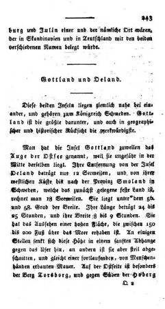 Gottland und Oeland