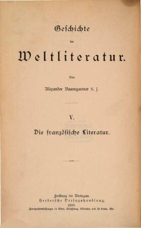 Geschichte der Weltliteratur, 5