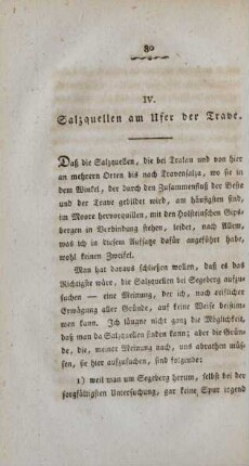 IV. Salzquellen am Ufer der Trave