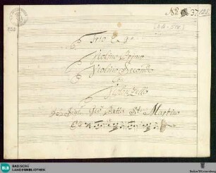 Sonatas - Mus. Hs. 852 : vl (2), vlc; G