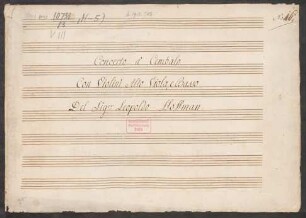 Konzerte; cemb, strings; A-Dur