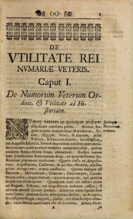 Vtilitas rei nvmariae veteris compendio proposita : accedit appendicula ad numos Coloniarum per Cl. Vaillantium editos