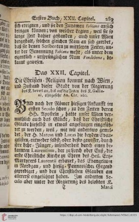 Das XXII. Capitel